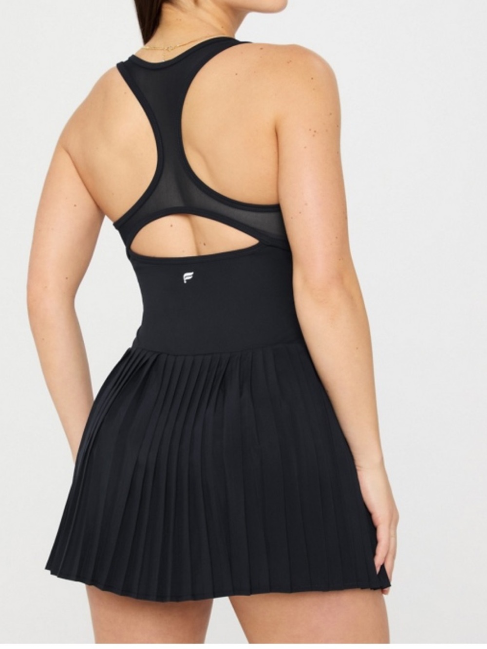 Fabletics hot shot pleated dress ultra mini pickle ball tennis black sz S